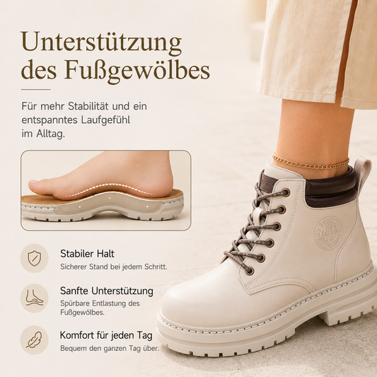 Gefütterte Schnürboots mit Profilsohle