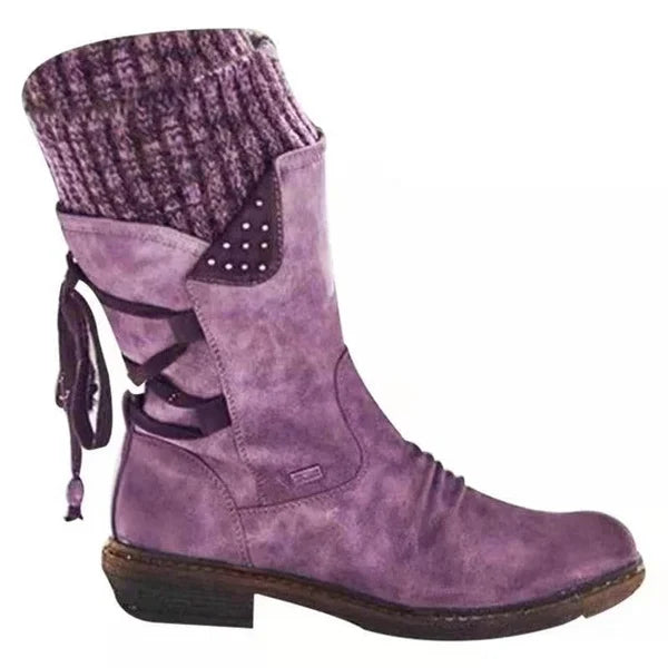LETZTER TAG – 80 % RABATT 🔥 Damen Winterstiefel mit orthopädischer Unterstützung, Schleifendetail & warmer Wollfütterung