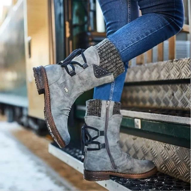 LETZTER TAG – 80 % RABATT 🔥 Damen Winterstiefel mit orthopädischer Unterstützung, Schleifendetail & warmer Wollfütterung