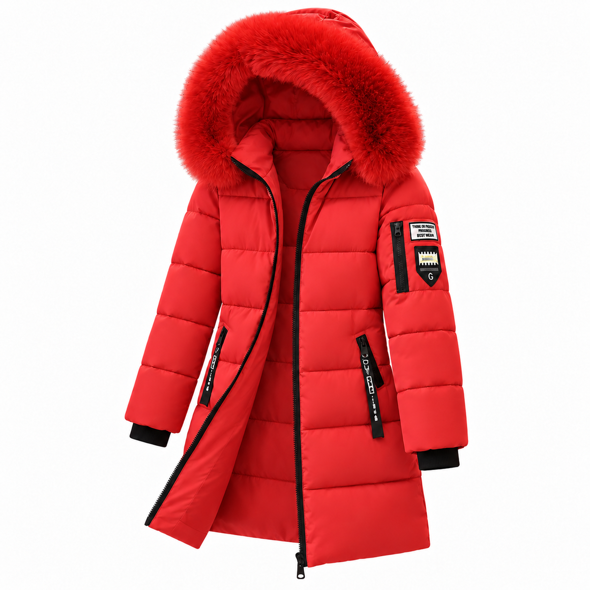 🔥 LETZTER TAG –  80% RABATT 🔥 ❄️ Warmer Damen-Daunenmantel mit Kapuze und abnehmbarem Kunstfellkragen