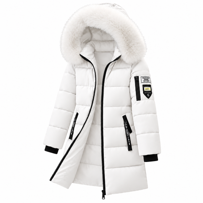 🔥 LETZTER TAG –  80% RABATT 🔥 ❄️ Warmer Damen-Daunenmantel mit Kapuze und abnehmbarem Kunstfellkragen
