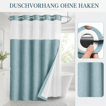 Duschvorhang-Set mit abnehmbarem Innenvorhang – Produktansicht 19