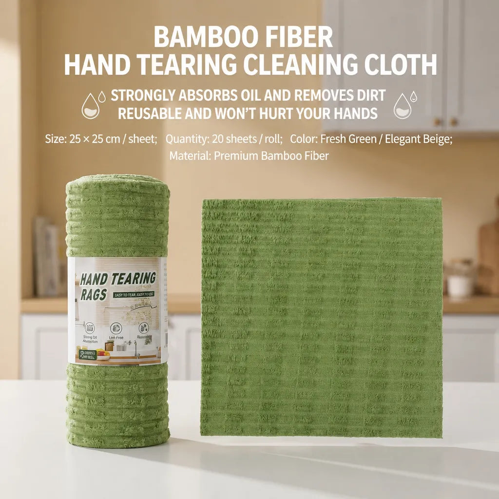 Reusable Tearable Cleaning Cloth Roll