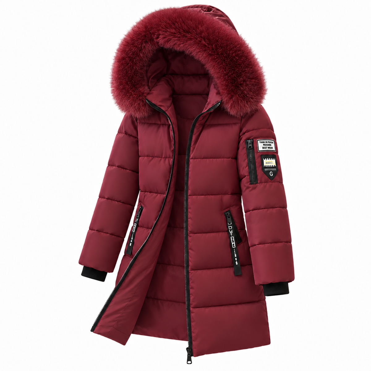 🔥 LETZTER TAG –  80% RABATT 🔥 ❄️ Warmer Damen-Daunenmantel mit Kapuze und abnehmbarem Kunstfellkragen