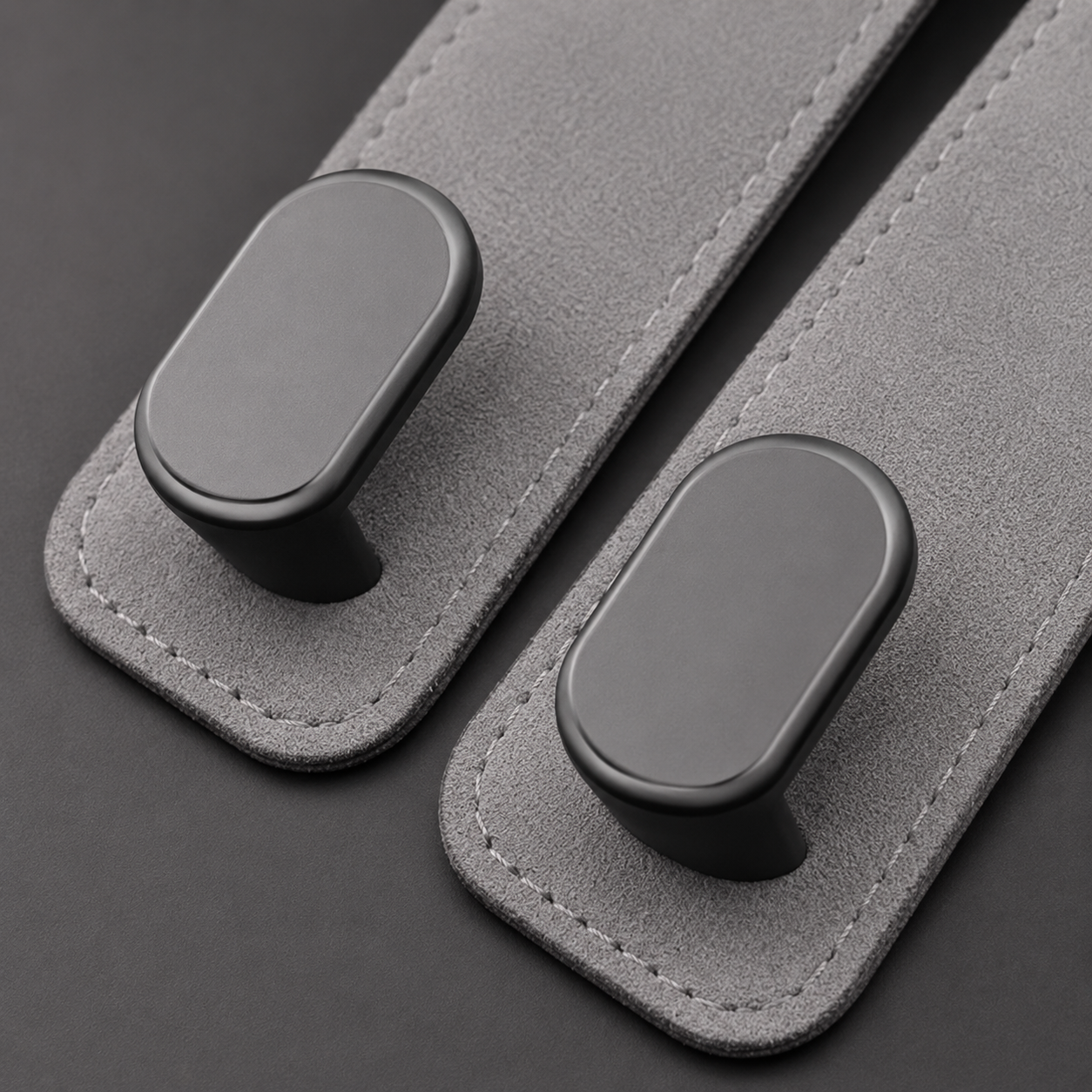 Faux Suede Car Headrest Double Hooks