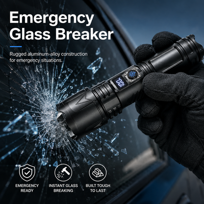 Rechargeable High-Intensity Flashlight with Power Bank