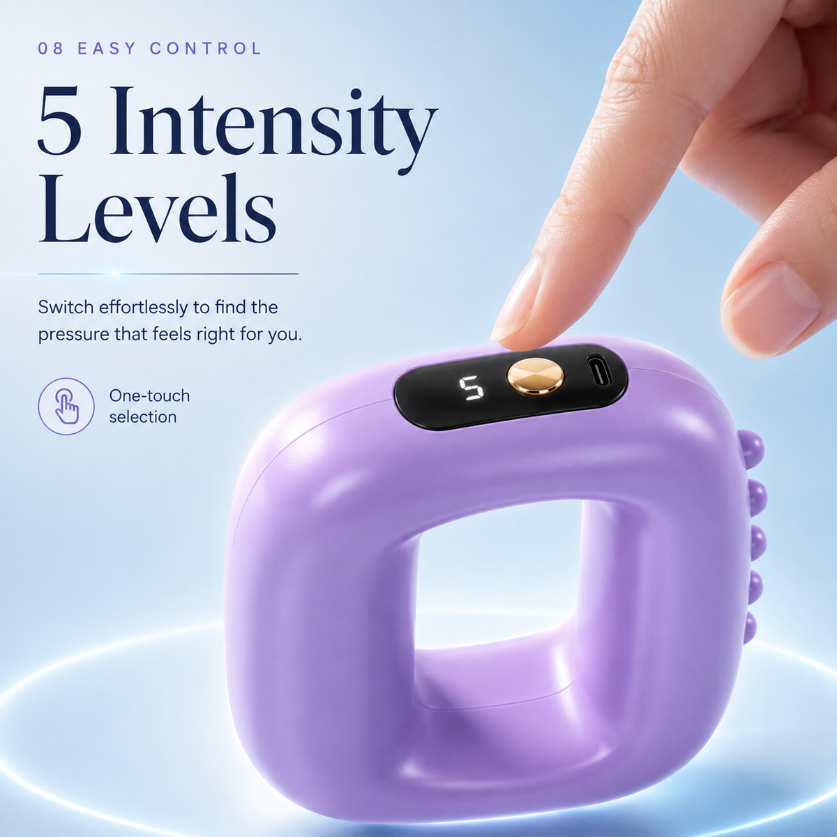 Rechargeable Vibration Massage Ring with Adjustable Strap