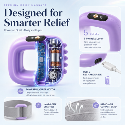 Rechargeable Vibration Massage Ring with Adjustable Strap