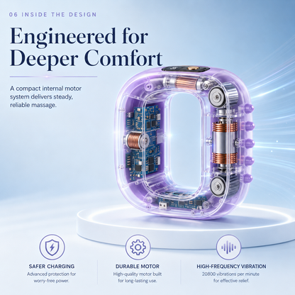 Rechargeable Vibration Massage Ring with Adjustable Strap