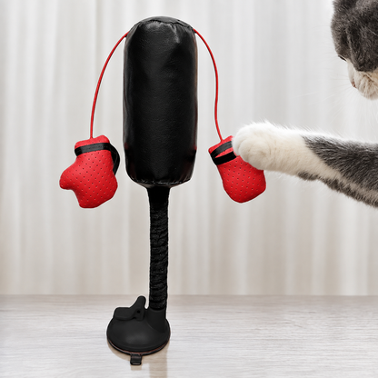 Cat Punching Bag Toy - Interactive Boxing Game With Gloves