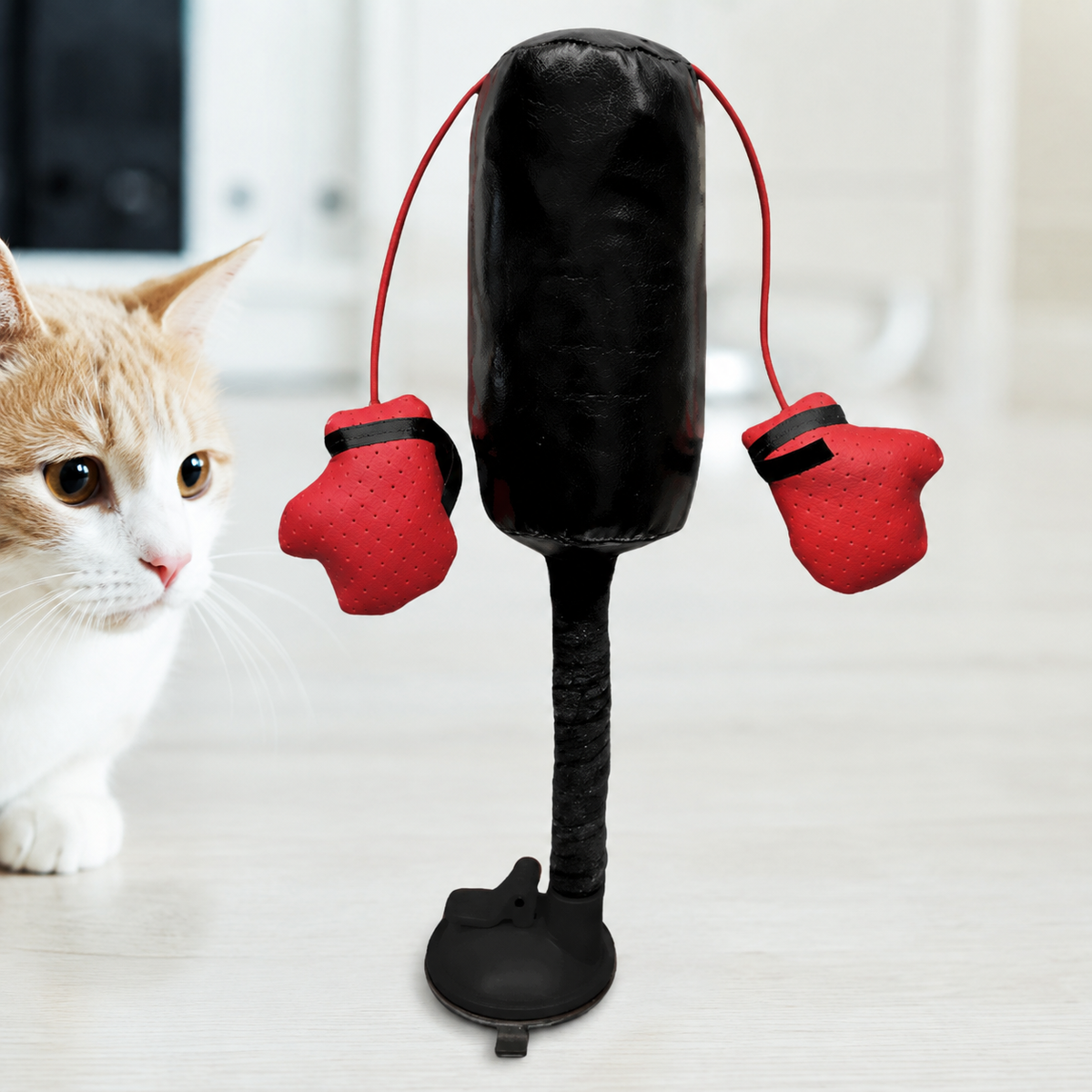 Cat Punching Bag Toy - Interactive Boxing Game With Gloves