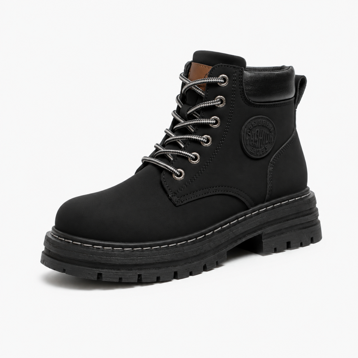 Gefütterte Schnürboots mit Profilsohle