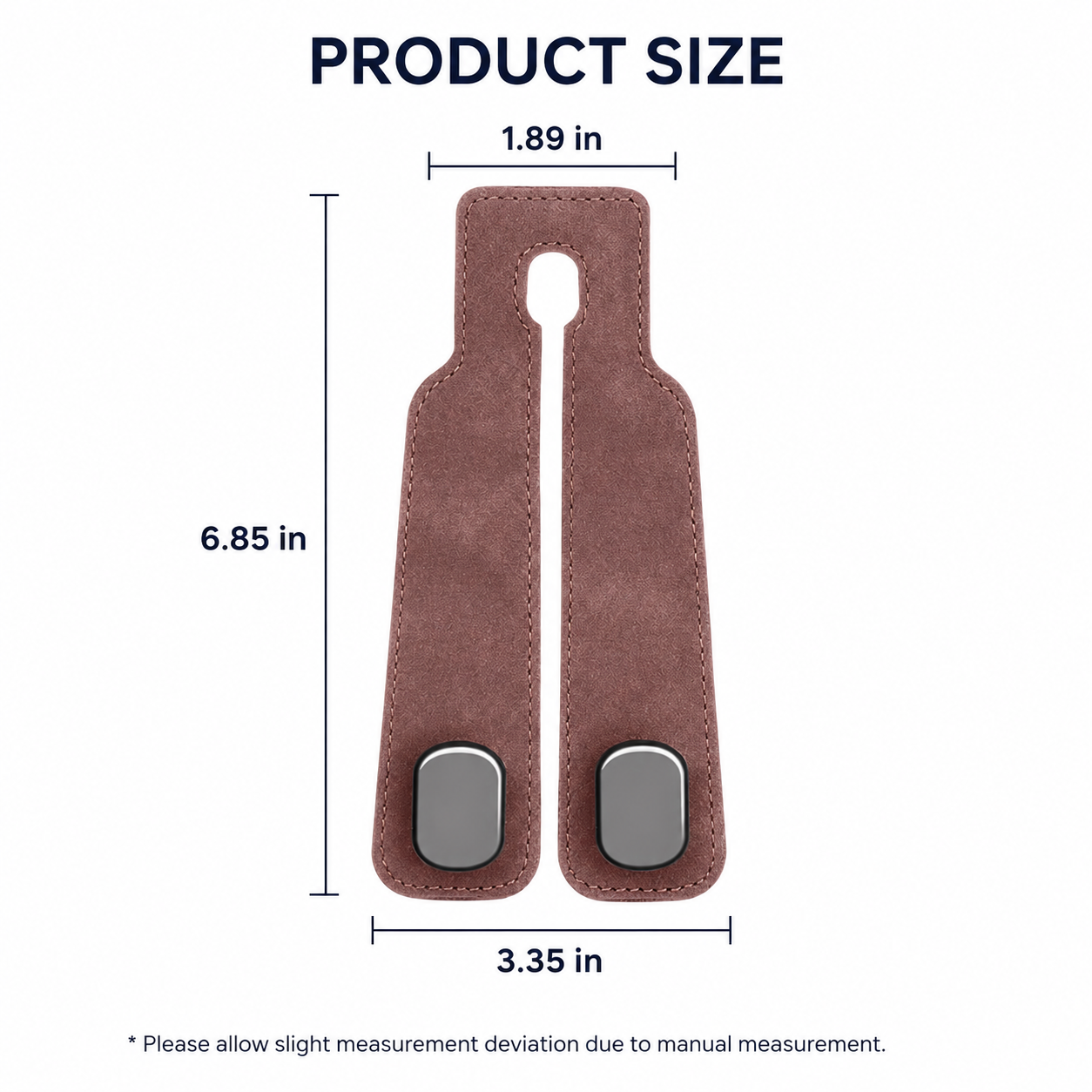 Faux Suede Car Headrest Double Hooks