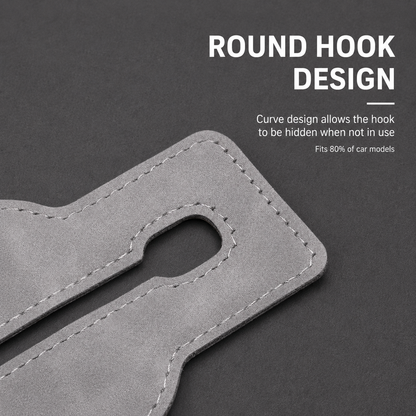 Faux Suede Car Headrest Double Hooks