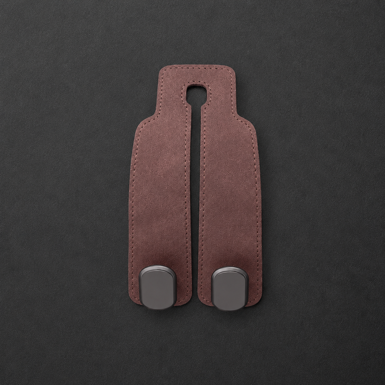 Faux Suede Car Headrest Double Hooks