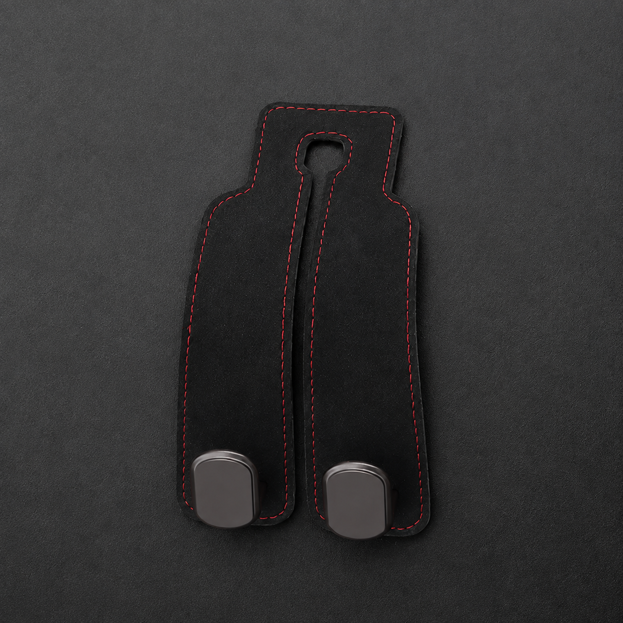 Faux Suede Car Headrest Double Hooks