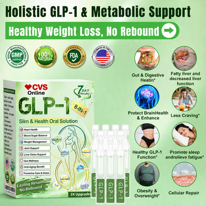 ✨ CVS® GLP-1 8-in-1 Slim & Healthy Oral Solution | Once daily. Supports weight management, appetite control, heart and gut health, joints, skin and energy