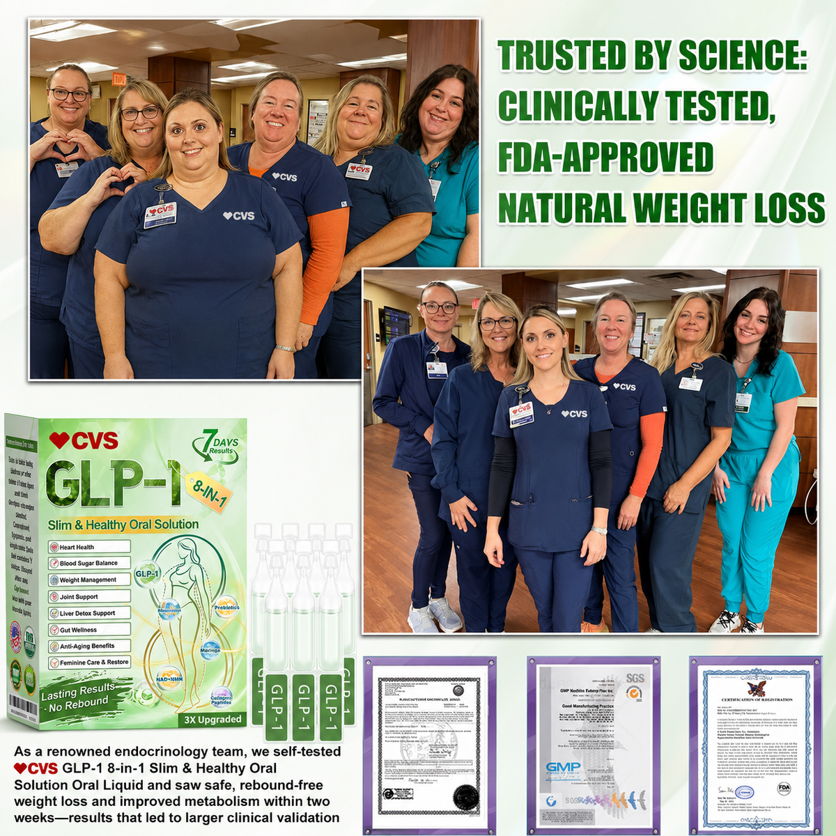 ✨ CVS® GLP-1 8-in-1 Slim & Healthy Oral Solution | Once daily. Supports weight management, appetite control, heart and gut health, joints, skin and energy