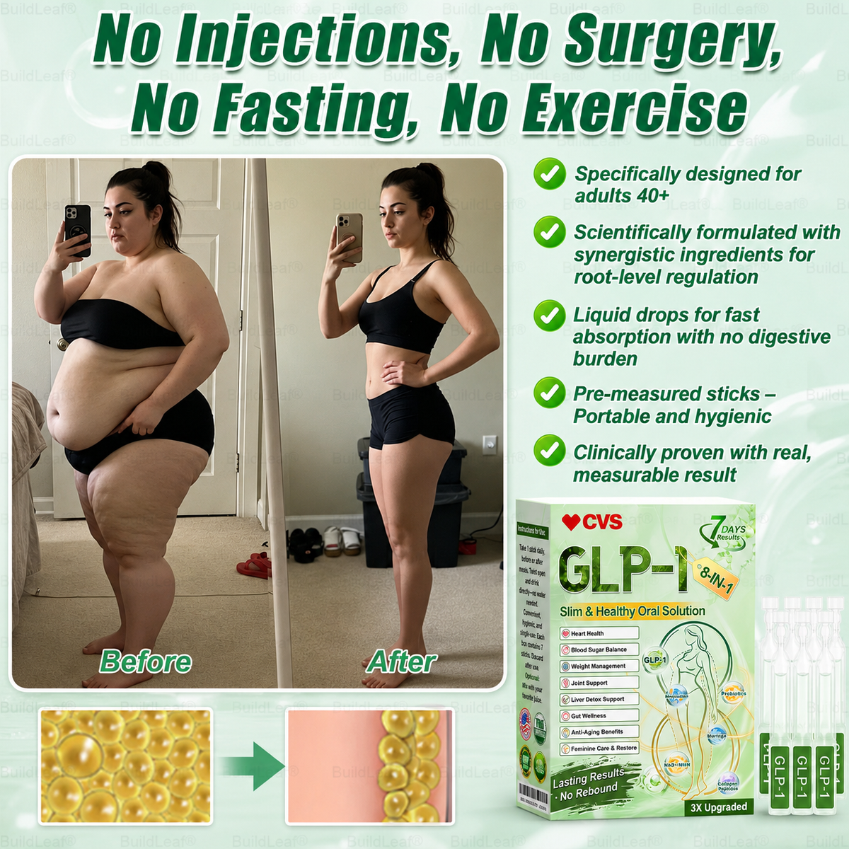 ✨ CVS® GLP-1 8-in-1 Slim & Healthy Oral Solution | Once daily. Supports weight management, appetite control, heart and gut health, joints, skin and energy