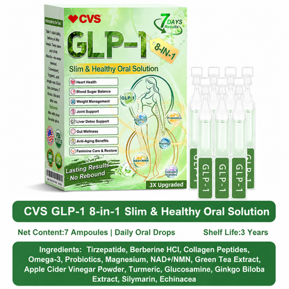 ✨ CVS® GLP-1 8-in-1 Slim & Healthy Oral Solution | Once daily. Supports weight management, appetite control, heart and gut health, joints, skin and energy