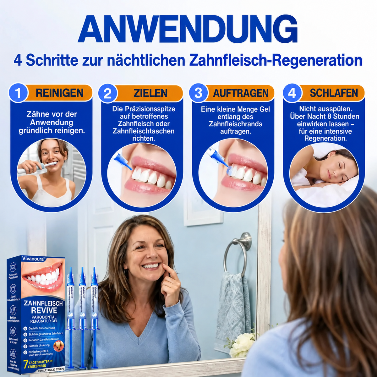 🏅🦷📌 Vivanoura® Zahnfleisch-Regenerationsgel für Parodontitis