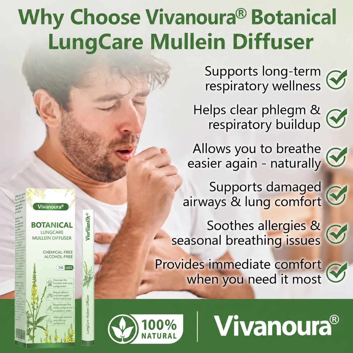 ✨Vivanoura®  🌿Botanical Mullein Diffuser – Everyday LungCare ✨