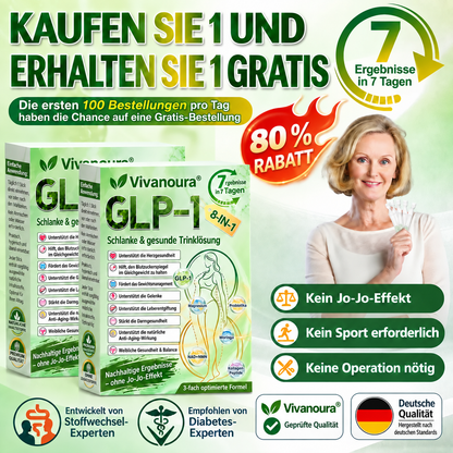 🔥 GLP-1 8-in-1 Slim & Healthy Lösung | 1× täglich – sichtbare Ergebnisse in 7 Tagen | Für Gewicht, Herz, Blutzucker, Schlaf, Darm, Gelenke, Haut & Energie | CE · MDR (EU) 2017/745