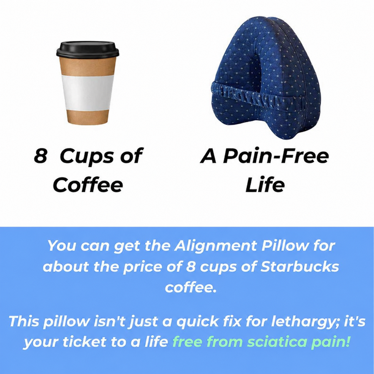 Ergonomic Alignment Seat Cushion with Center Cutout