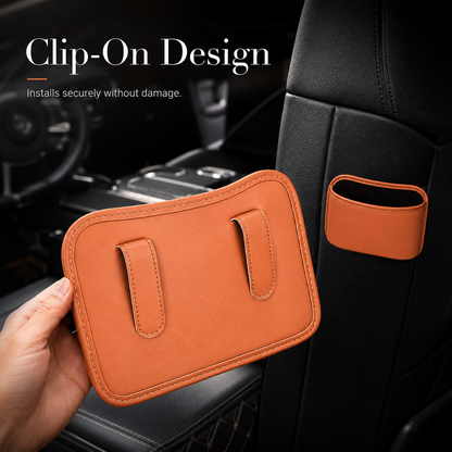 🔥 80% OFF Genuine Leather Car Organizer – Leakproof, Stylish & Practical 🚗