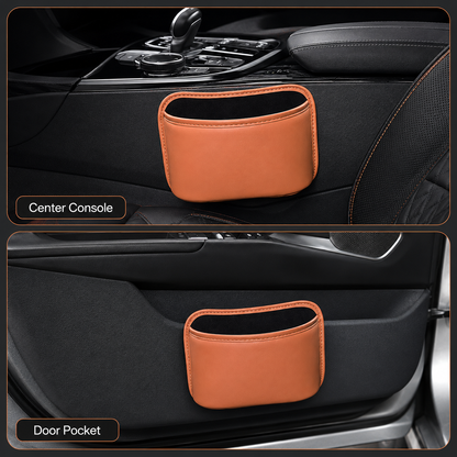 🔥 80% OFF Genuine Leather Car Organizer – Leakproof, Stylish & Practical 🚗