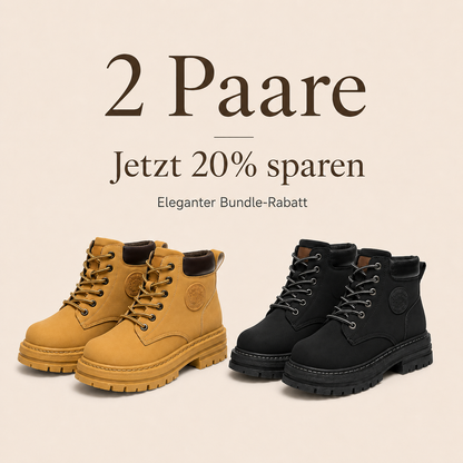 Gefütterte Schnürboots mit Profilsohle