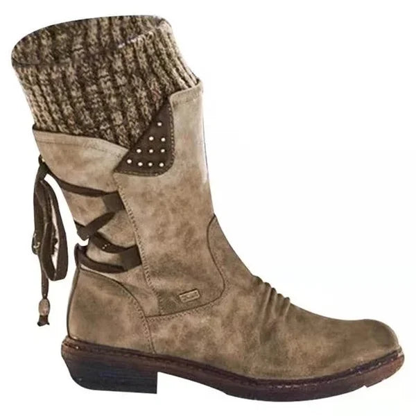 LETZTER TAG – 80 % RABATT 🔥 Damen Winterstiefel mit orthopädischer Unterstützung, Schleifendetail & warmer Wollfütterung