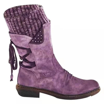LETZTER TAG – 80 % RABATT 🔥 Damen Winterstiefel mit orthopädischer Unterstützung, Schleifendetail & warmer Wollfütterung
