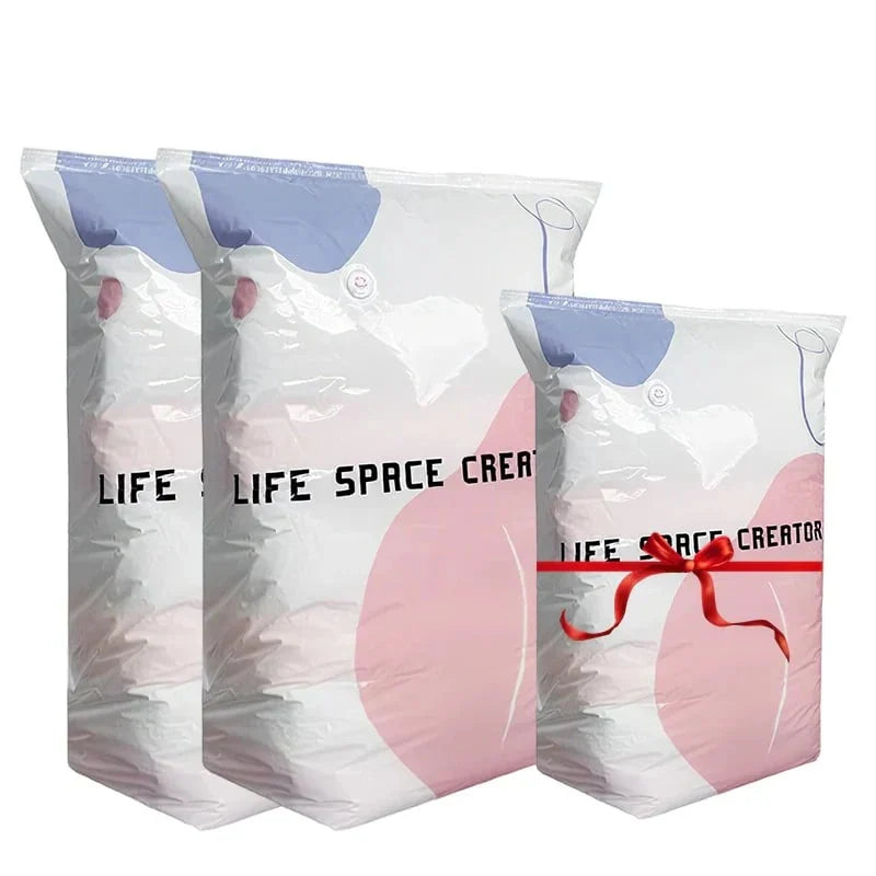Sacs de rangement sous vide sans pompe