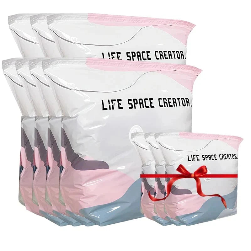 Sacs de rangement sous vide sans pompe