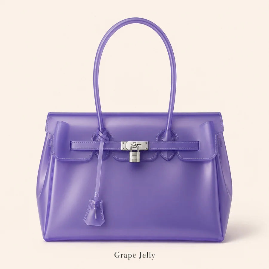 Translucent Jelly Tote Bag - Grape Jelly